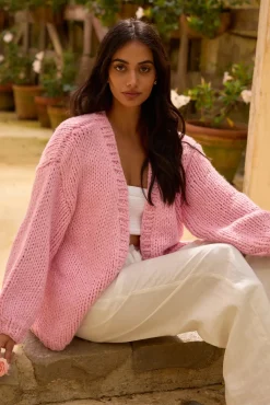 Sherbert Knit Cardigan Pink
