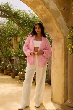 Sherbert Knit Cardigan Pink