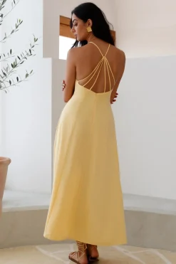She's Captivating Midi Dress Yellow
