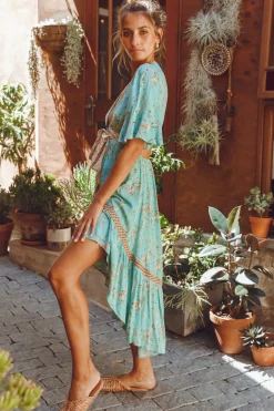 Shine Forever Midi Dress Green