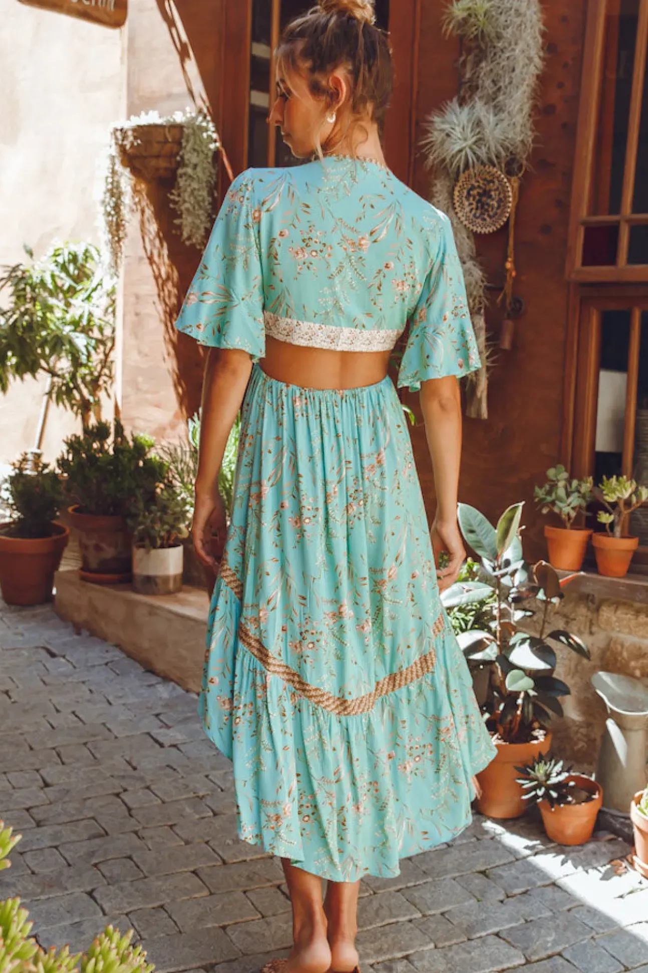 Shine Forever Midi Dress Green