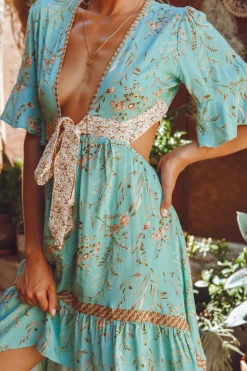 Shine Forever Midi Dress Green