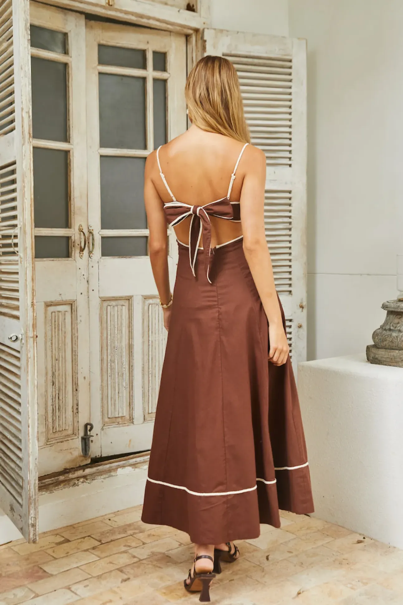 Sienna Breeze Maxi Dress Chocolate Beige
