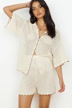 Slow Down Time Shirt Beige