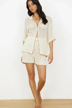 Slow Down Time Shirt Beige