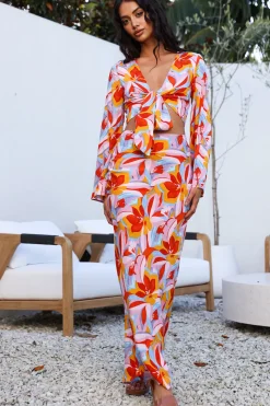 Smells Like Summer Maxi Skirt Orange