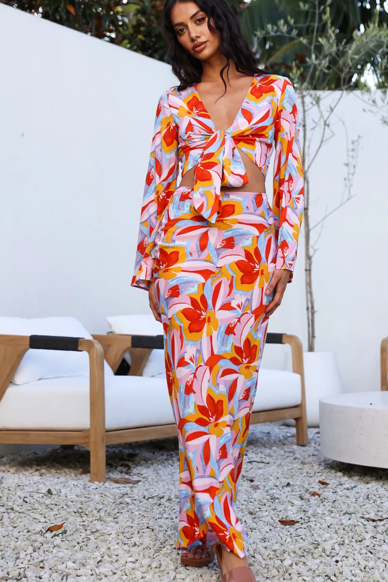 Smells Like Summer Maxi Skirt Orange