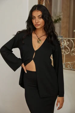 SNDYS August Oversized Top Black