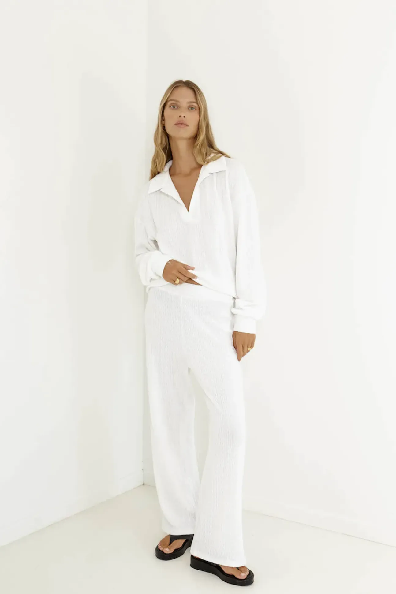 SNDYS Avery Pant White