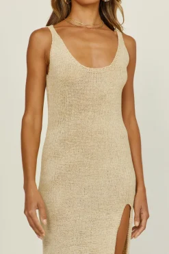 SNDYS Breeze Knit Midi Dress Sand