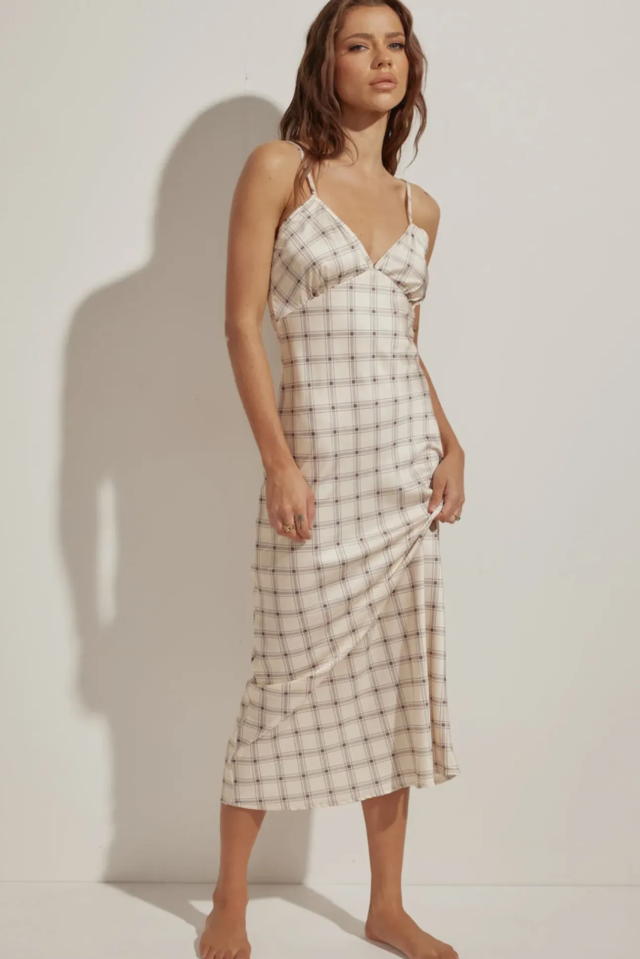 SNDYS Camilla Dress Check Print