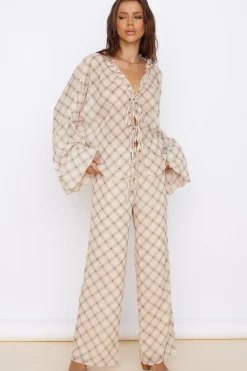 SNDYS Candice Pant Check Print