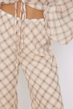 SNDYS Candice Pant Check Print