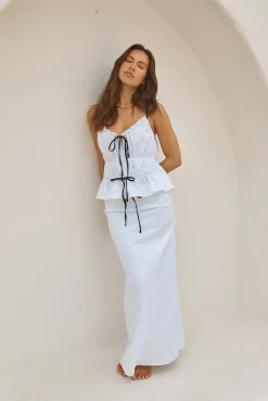 SNDYS Martina Maxi Skirt White