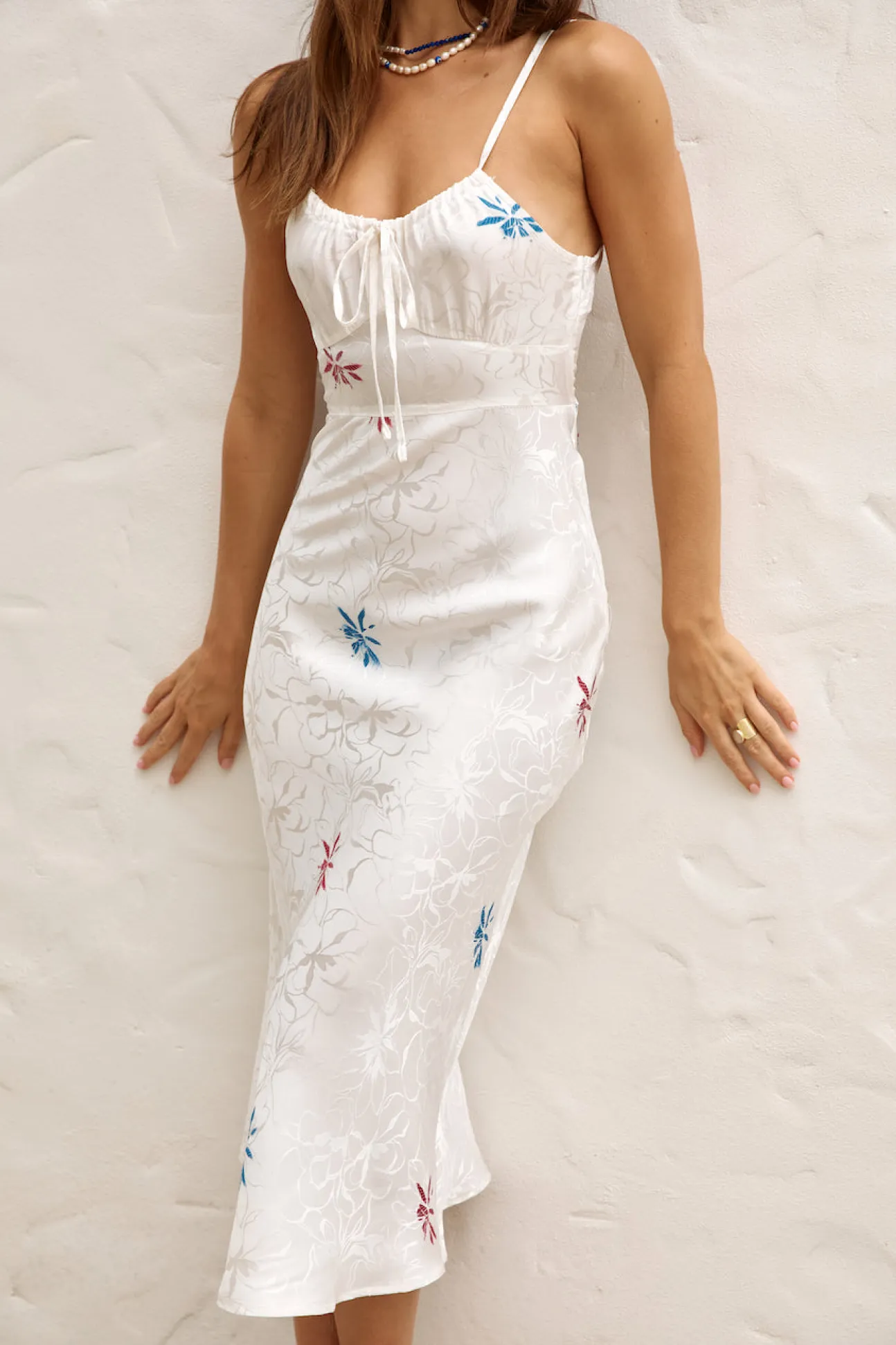 SNDYS Rosa Midi Dress White