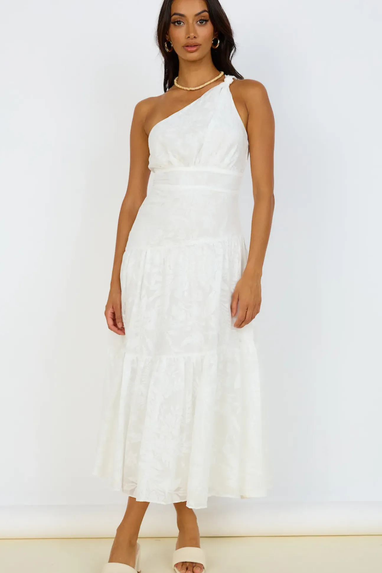 Snowy Mountain Maxi Dress White