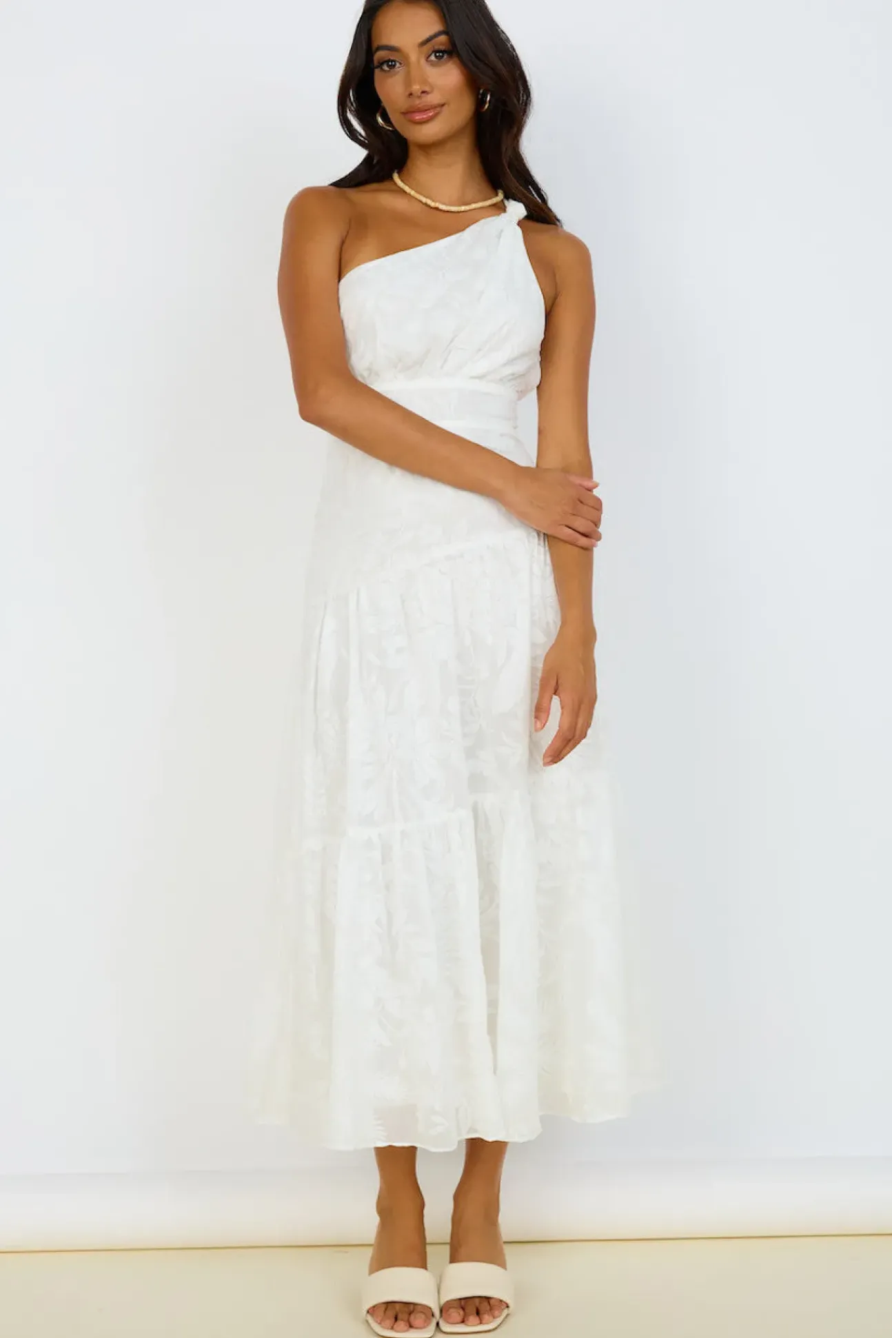 Snowy Mountain Maxi Dress White