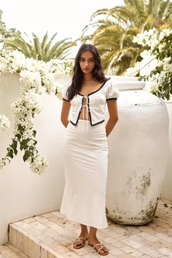 Soft Heart Crop Top White