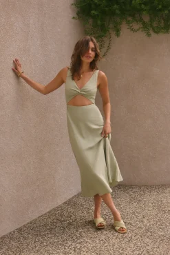 Soft Silhouette Maxi Dress Sage