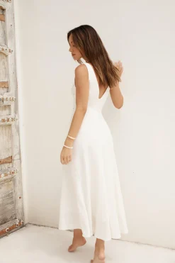 Soft Silhouette Maxi Dress White