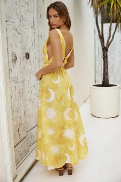 Solar Eclipse Maxi Dress Yellow