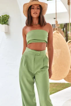Solaris Crop Top Green