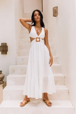 Speak Your Word Maxi Dress White