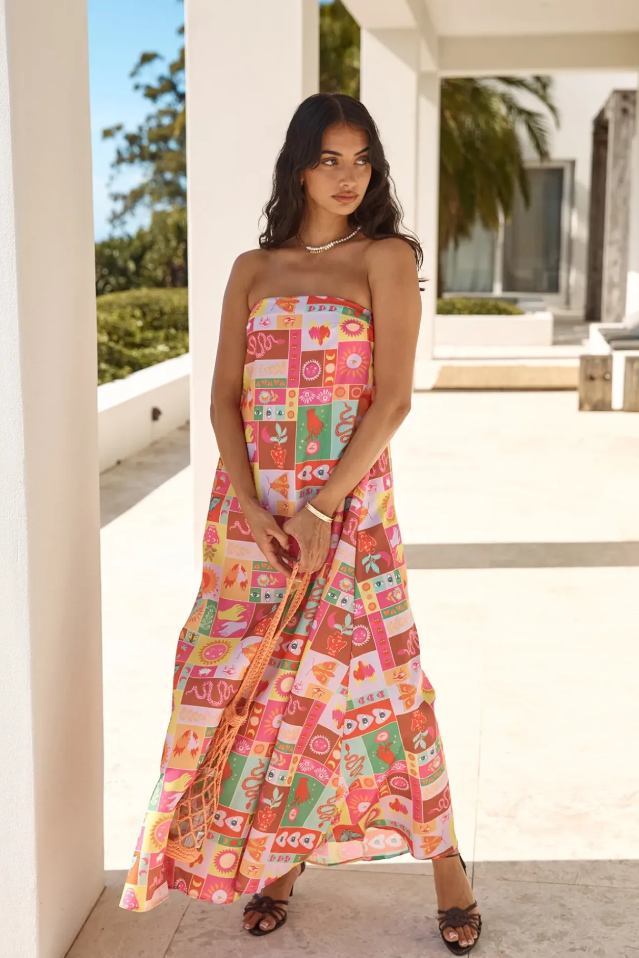 Spellcaster Strapless Maxi Dress Multi