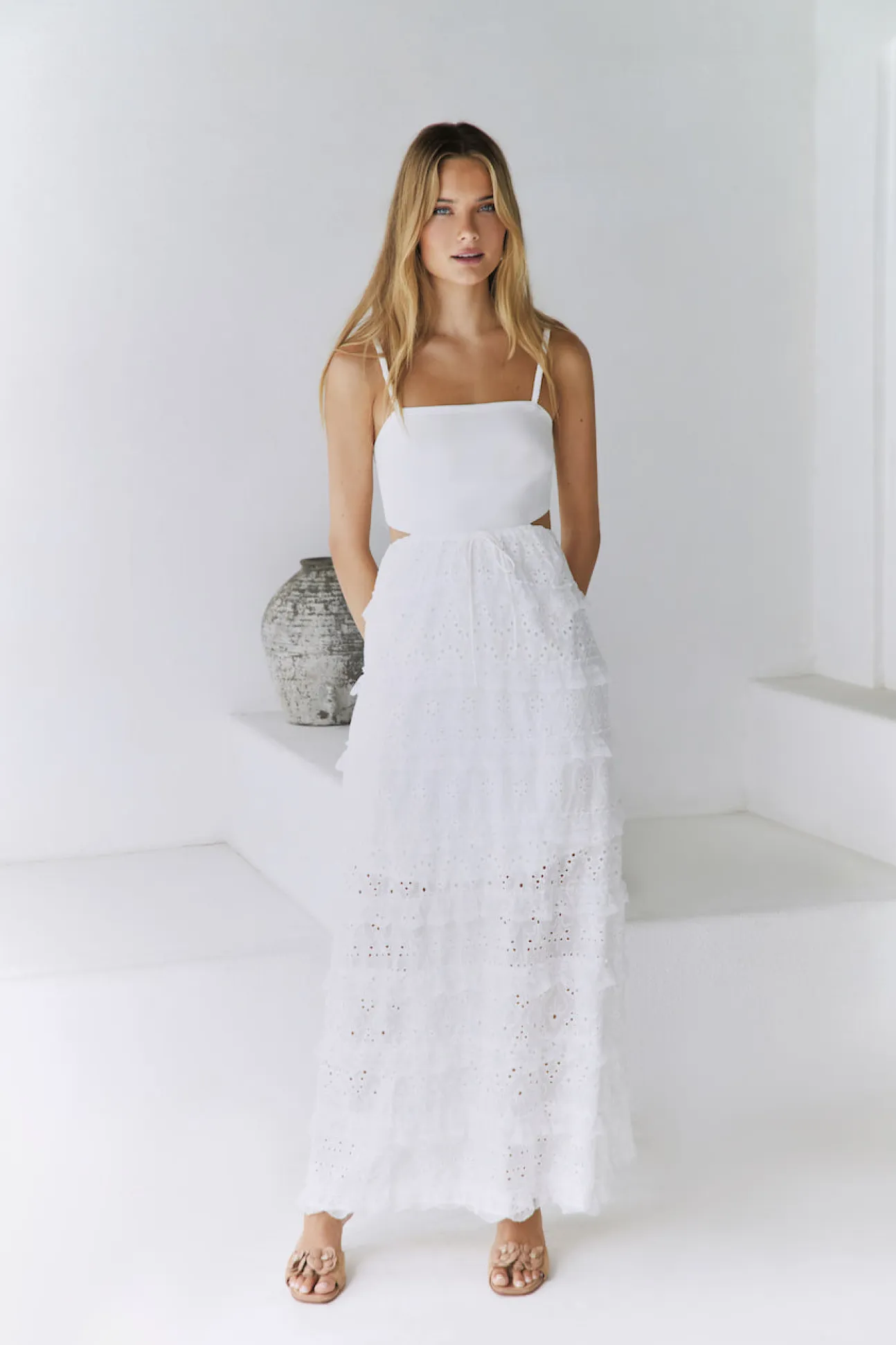 Spirit Flourish Maxi Dress White