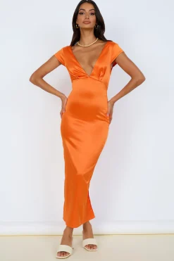Starburst Skies Maxi Dress Orange
