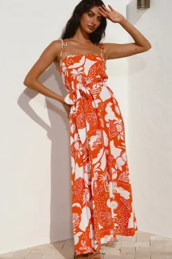 Star Gazing Maxi Dress Orange