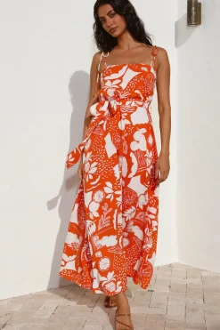 Star Gazing Maxi Dress Orange