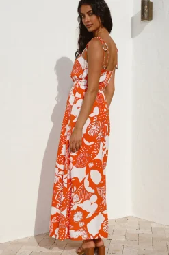 Star Gazing Maxi Dress Orange