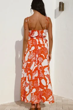 Star Gazing Maxi Dress Orange