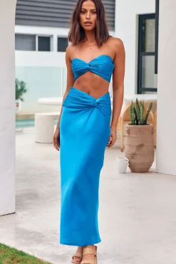Star In The Night Maxi Skirt Blue