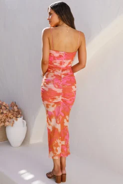 Starlight Chaser Midi Dress Pink