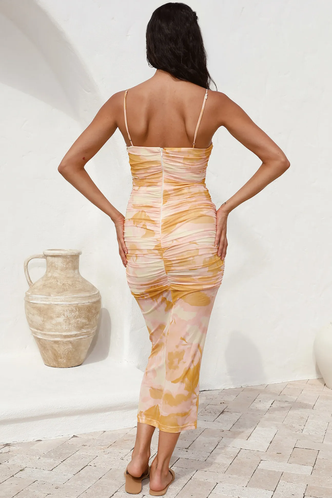 Starlight Chaser Midi Dress Yellow