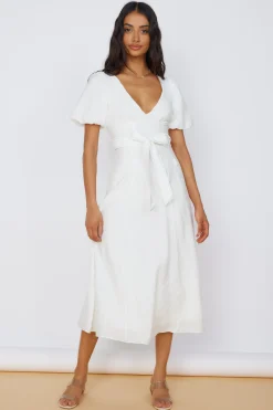 Starlight Serenade Midi Dress White