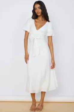 Starlight Serenade Midi Dress White