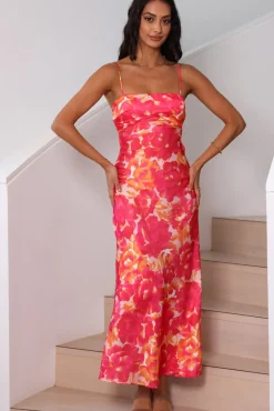 Starry Haze Midi Dress Pink