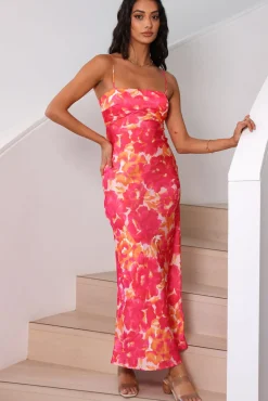 Starry Haze Midi Dress Pink