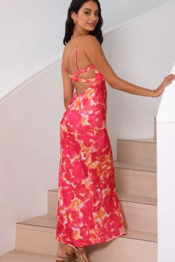 Starry Haze Midi Dress Pink