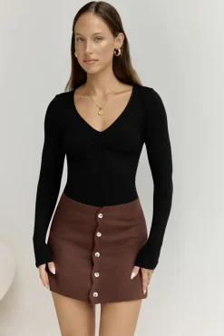 Stella Mini Skirt Chocolate
