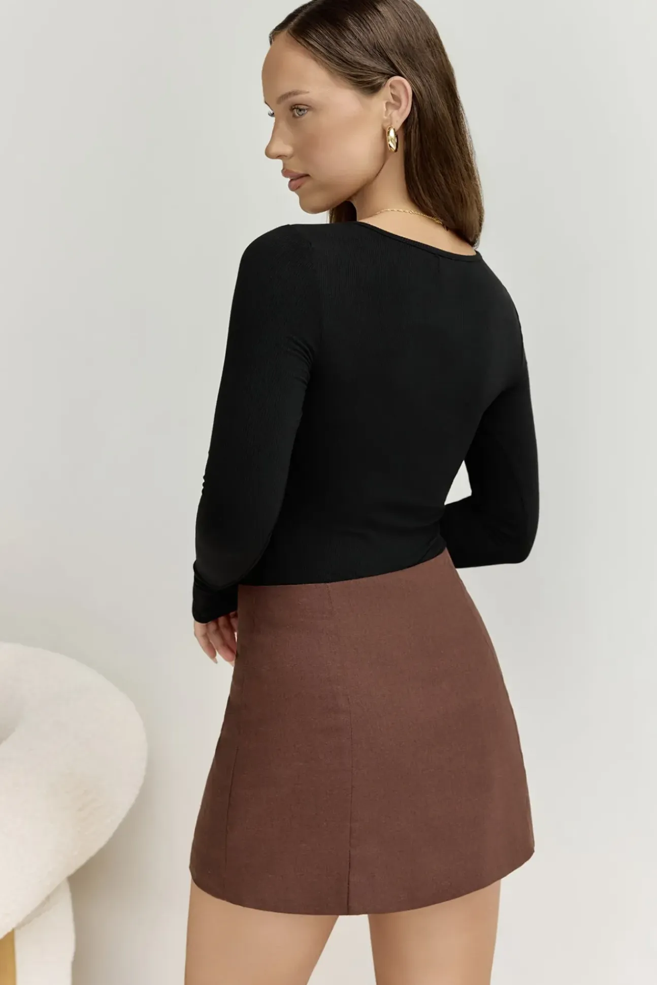 Stella Mini Skirt Chocolate