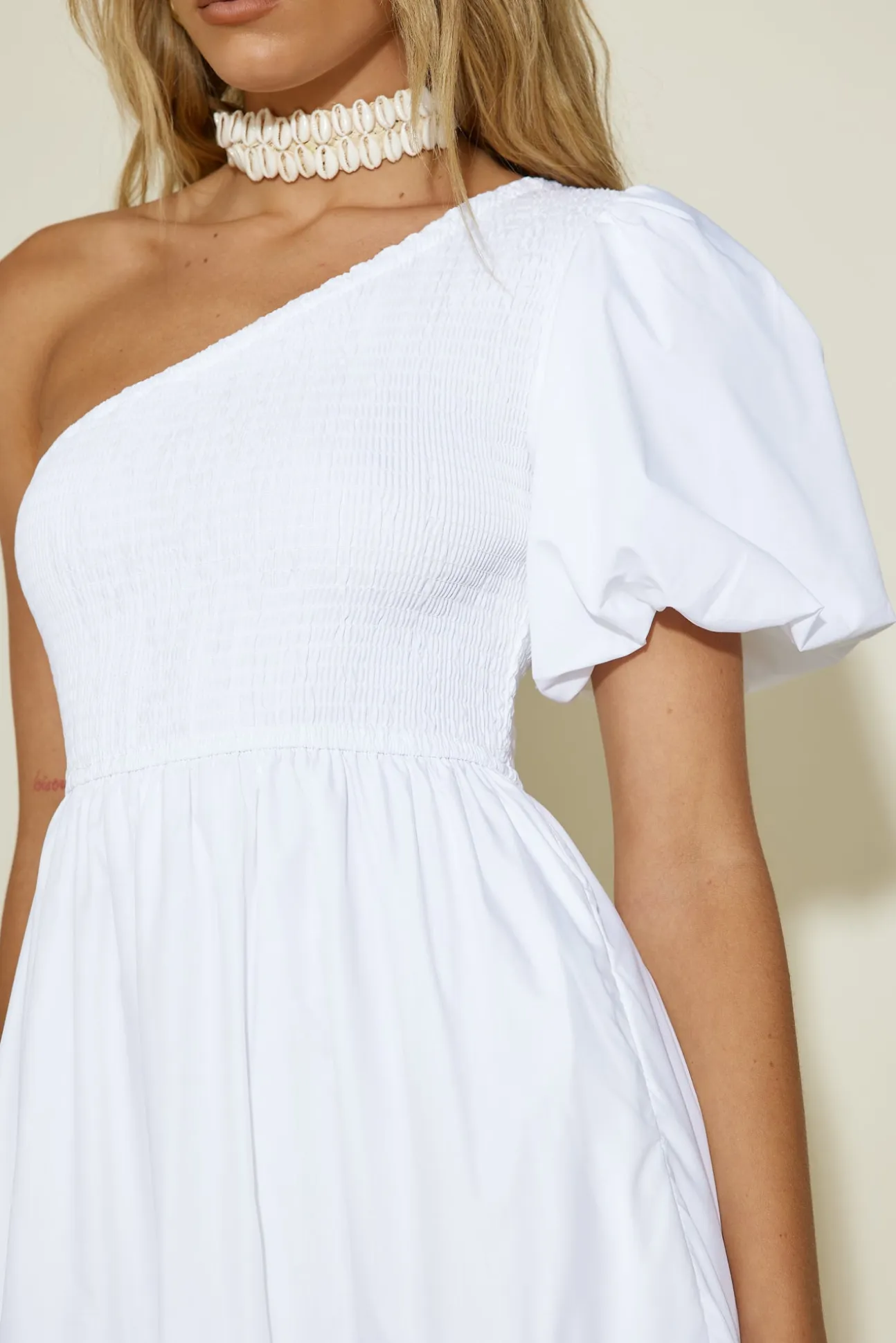 Strawberry Daiquiri Maxi Dress White