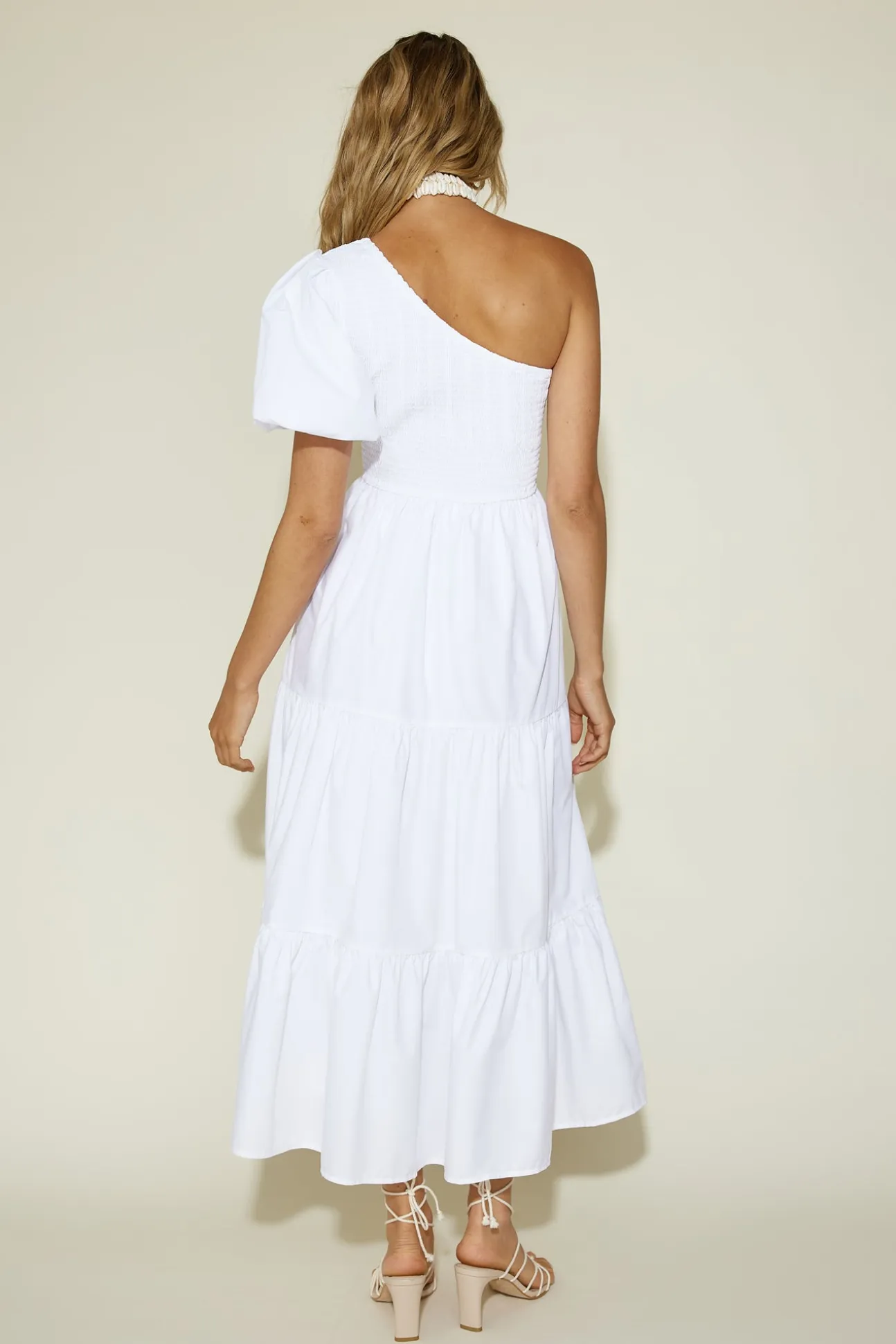 Strawberry Daiquiri Maxi Dress White