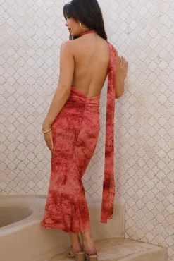 Strawberry Paradise Maxi Dress Red