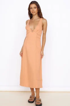 Summer Dreaming Midi Dress Orange