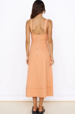 Summer Dreaming Midi Dress Orange