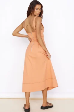 Summer Dreaming Midi Dress Orange